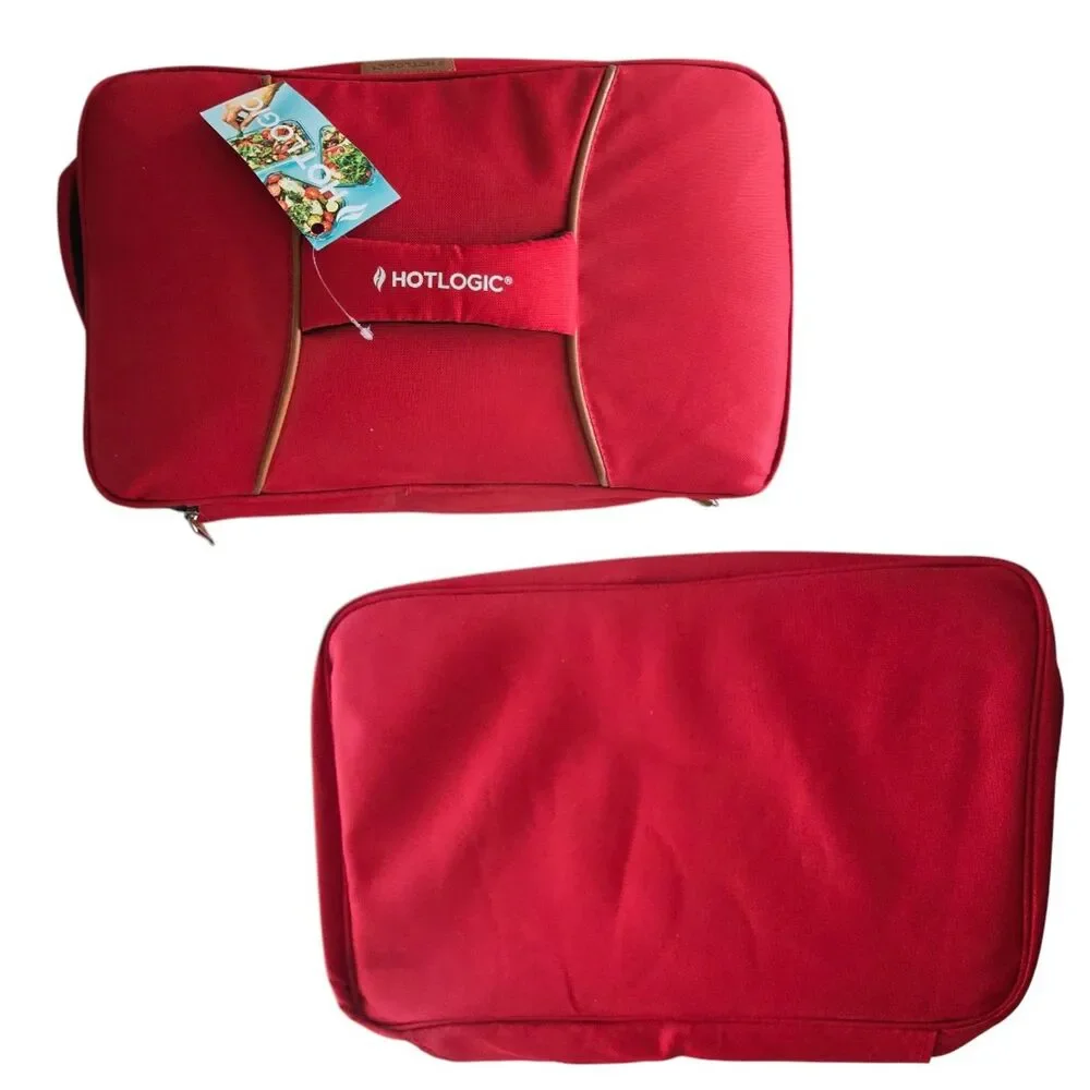 HOTLOGIC Red Insulated Food Warming Tote Casserole Carrier Thermal Bag NO CORD